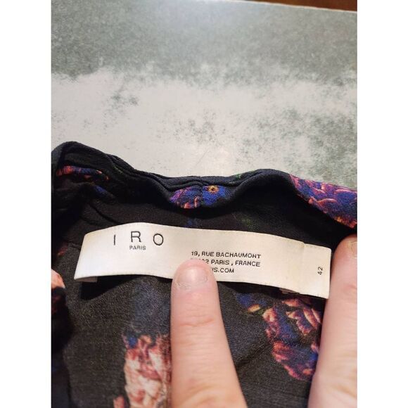 IRO Noun Floral Smock Blouse Size 42 - Picture 3 of 5